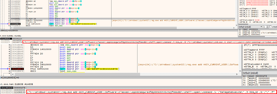 Figure 5 Using reg exe