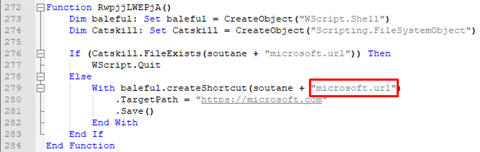 Figure 7 Obfuscated VBS