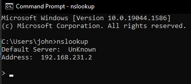 nslookup in Terminal, ValleyRAT Malware